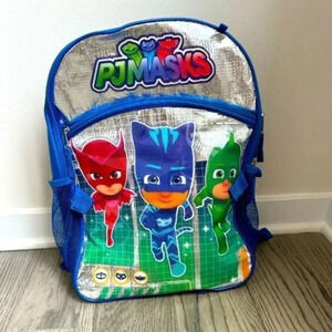 PJ Mask themed standard size school backpack bookbag preloved blue